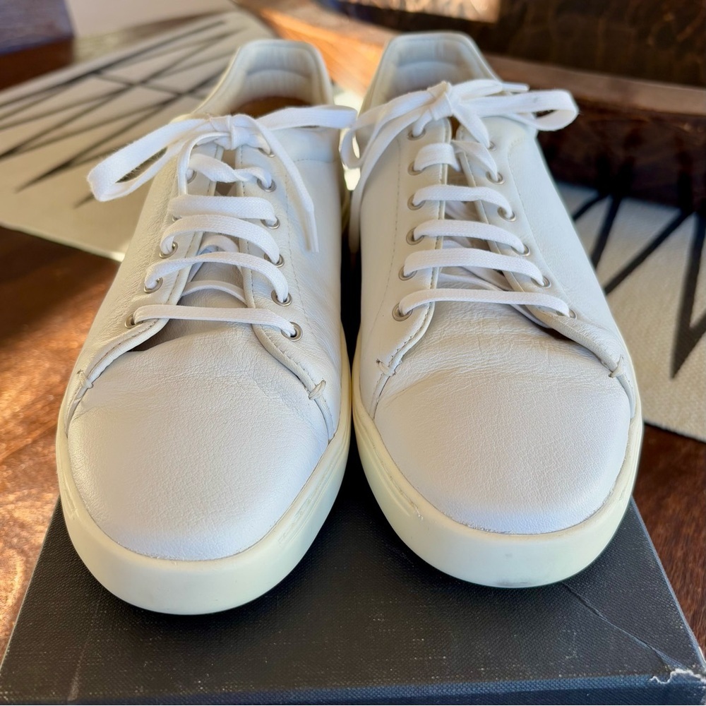 RAG & BONE Kent Lace Up All Leather White Sneakers New in Box-Size EU 39.5 - Picture 7 of 14
